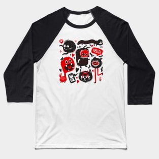 Doodle Monster Baseball T-Shirt